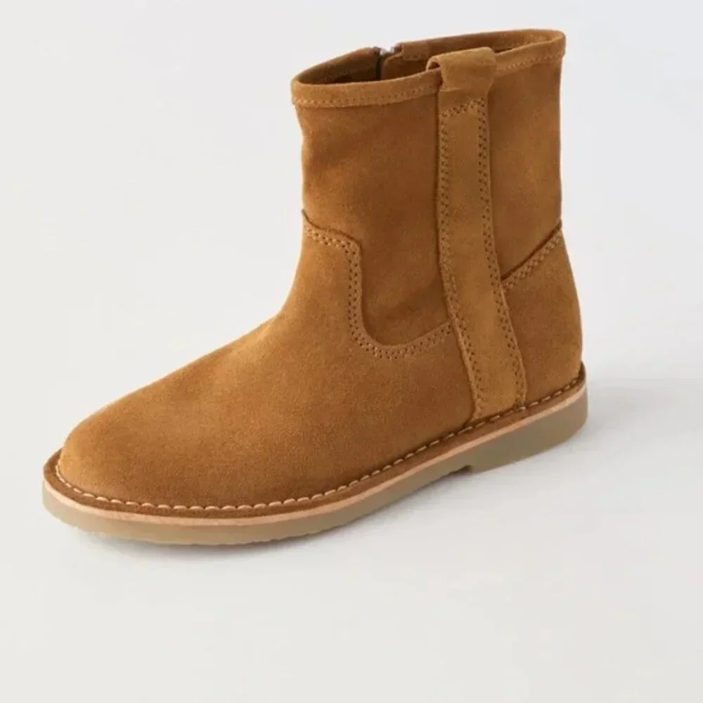 Zara Boys Leather Ankle Boots